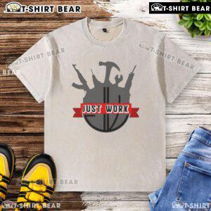 Top Do It With Dan Just Work logo on a casual washed t-shirt, perfect for relaxed, everyday wear.