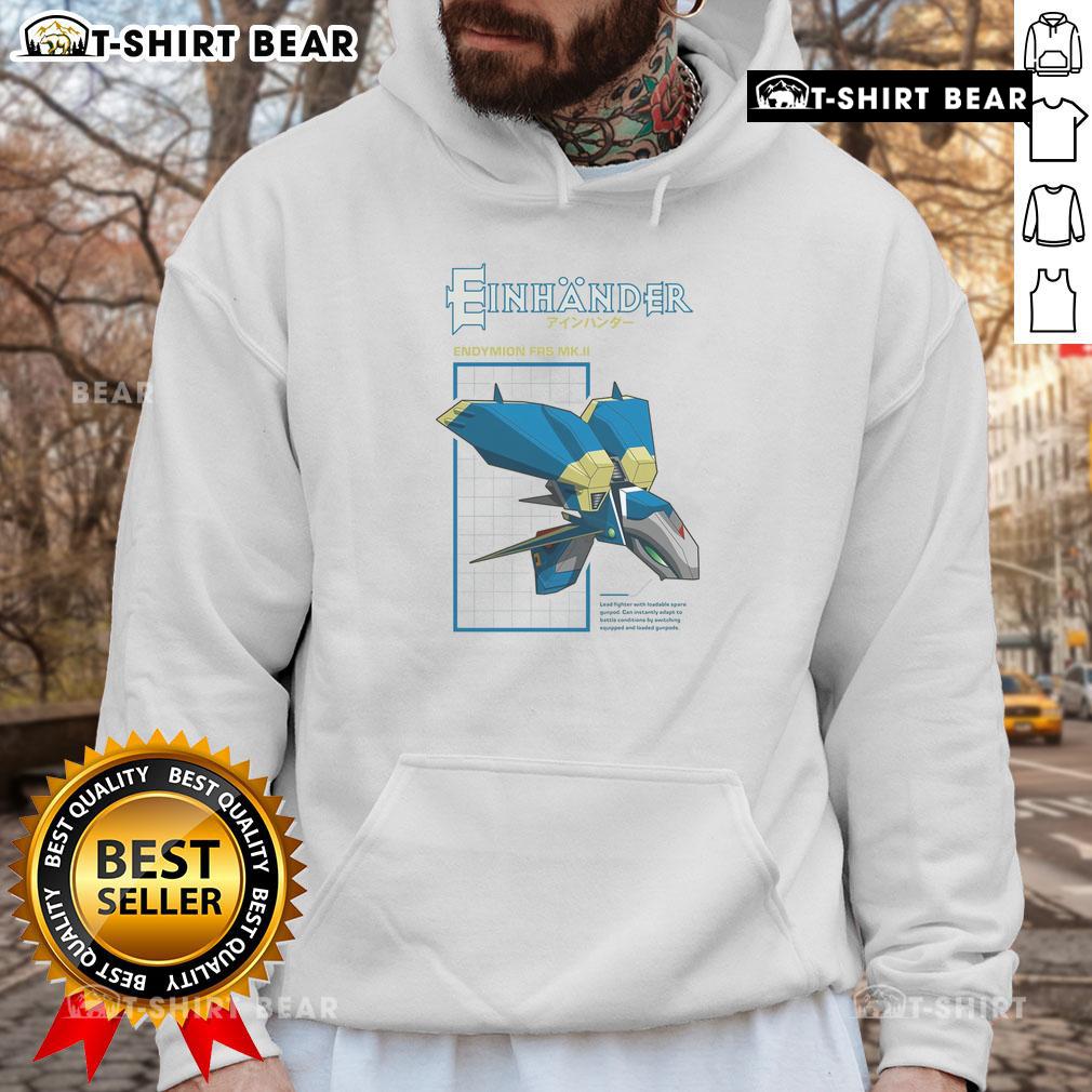Top Einhander Endymion FRS Mk II Hoodie featuring a sleek design and vibrant graphics, perfect for gaming enthusiasts.