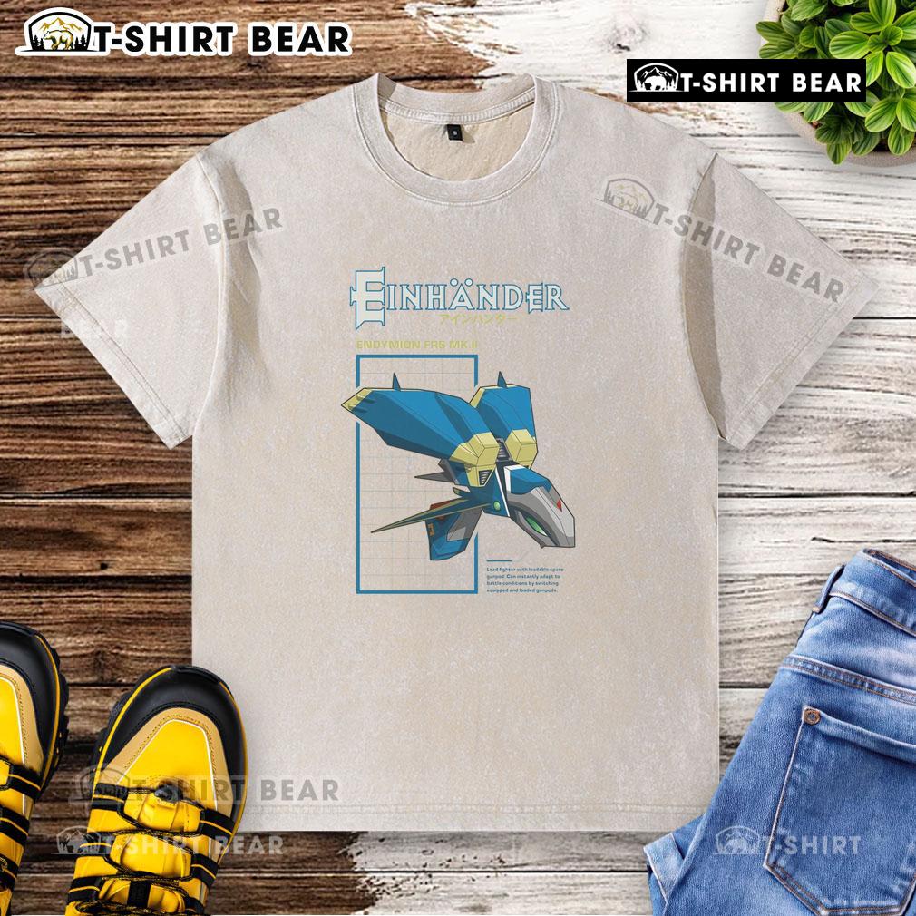 Top Einhander Endymion FRS Mk II washed t-shirt featuring a unique design and comfortable fit for casual wear.