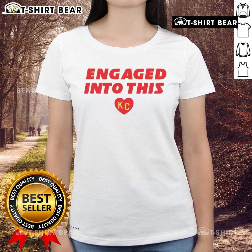 Stylish KC Chiefs ladies tee featuring vibrant team colors, perfect for game day and showing team spirit.