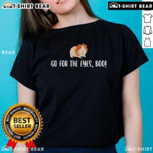 Alt Text: Cute 'Top Go For The Eyes' Boo Hamster Ladies Tee featuring a playful hamster graphic, perfect for animal lovers.