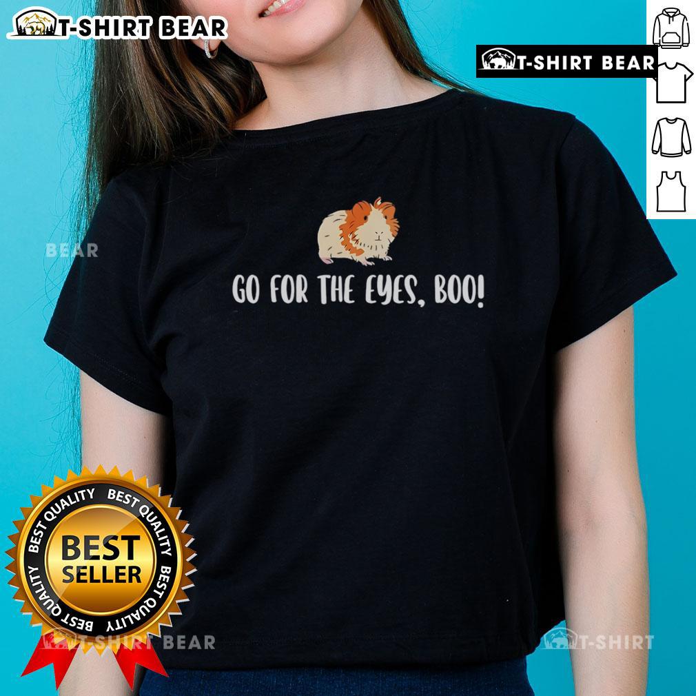 Alt Text: Cute 'Top Go For The Eyes' Boo Hamster Ladies Tee featuring a playful hamster graphic, perfect for animal lovers.