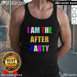 Alt Text: Colorful 'I Am The After Party' tank top featuring vibrant design, perfect for summer parties and casual outings.