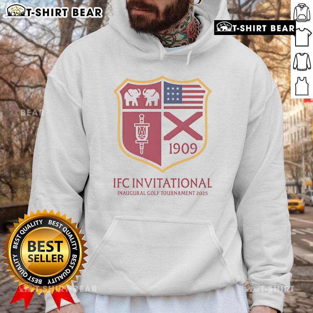 2025 Top IFC Invitational Inaugural Golf Tournament hoodie featuring logo and stylish design for golf enthusiasts.