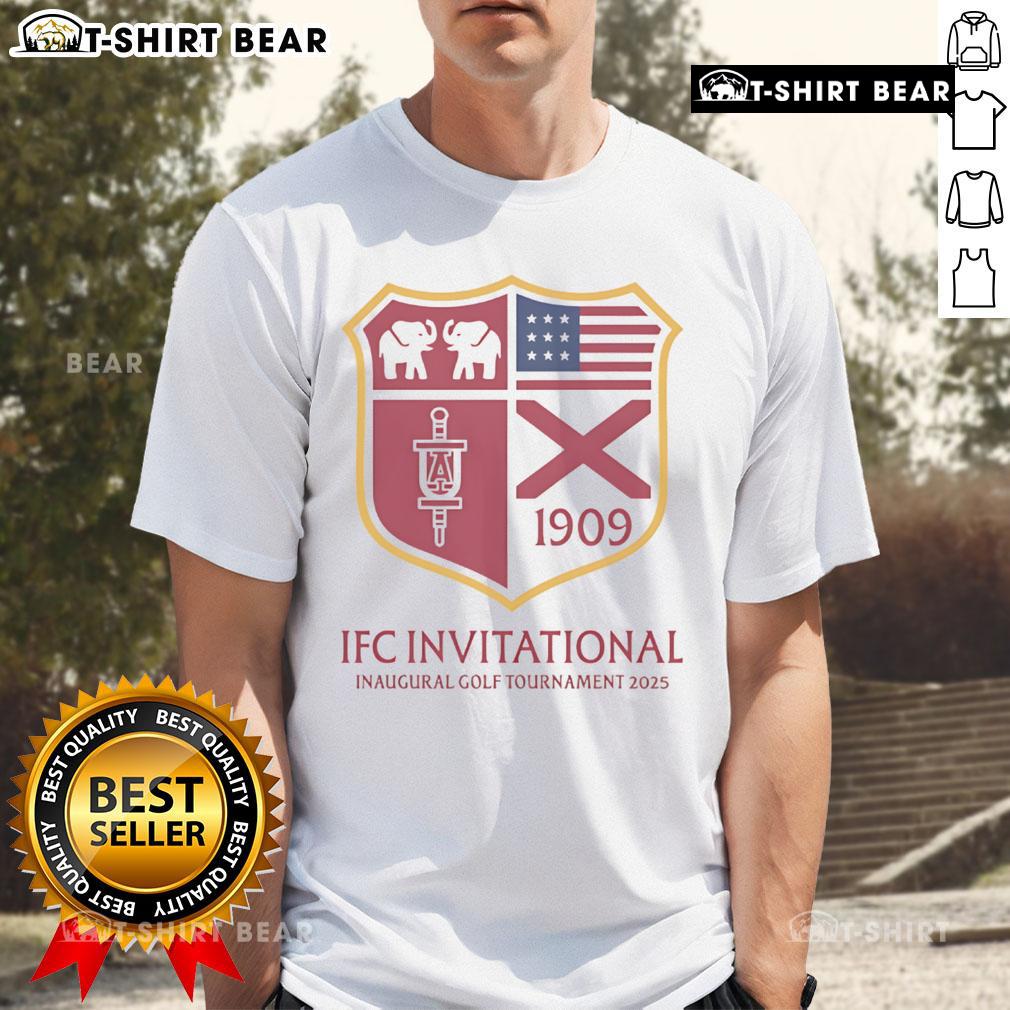 Alt Text: Top IFC Invitational Inaugural Golf Tournament 2025 T-Shirt featuring vibrant design and event logo.