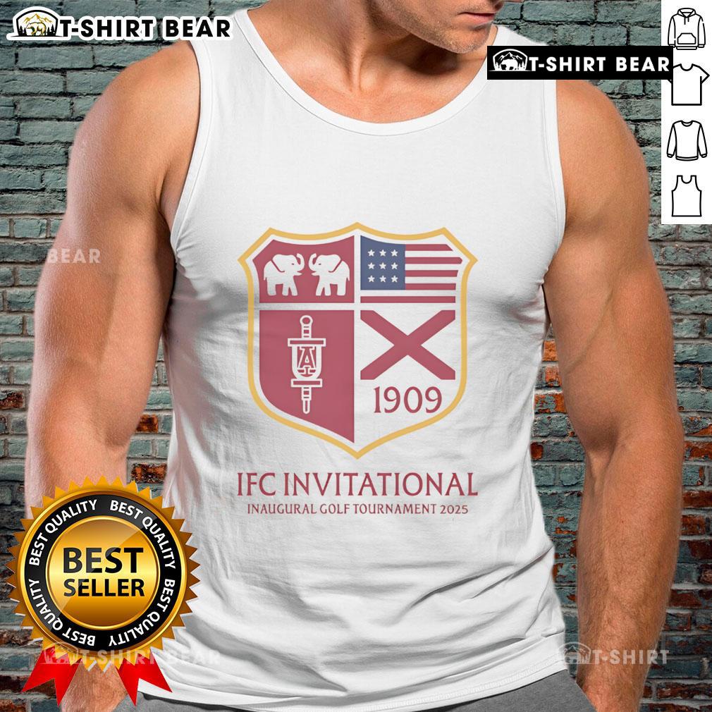 Alt Text: Tank top featuring the logo for the 2025 Top IFC Invitational Inaugural Golf Tournament, perfect for golf enthusiasts.