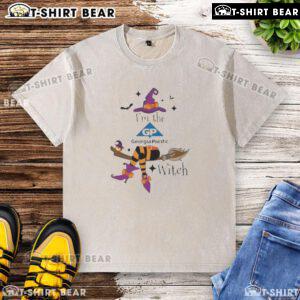 Top Im The Georgia Witch Halloween washed t-shirt featuring a spooky design perfect for Halloween festivities.