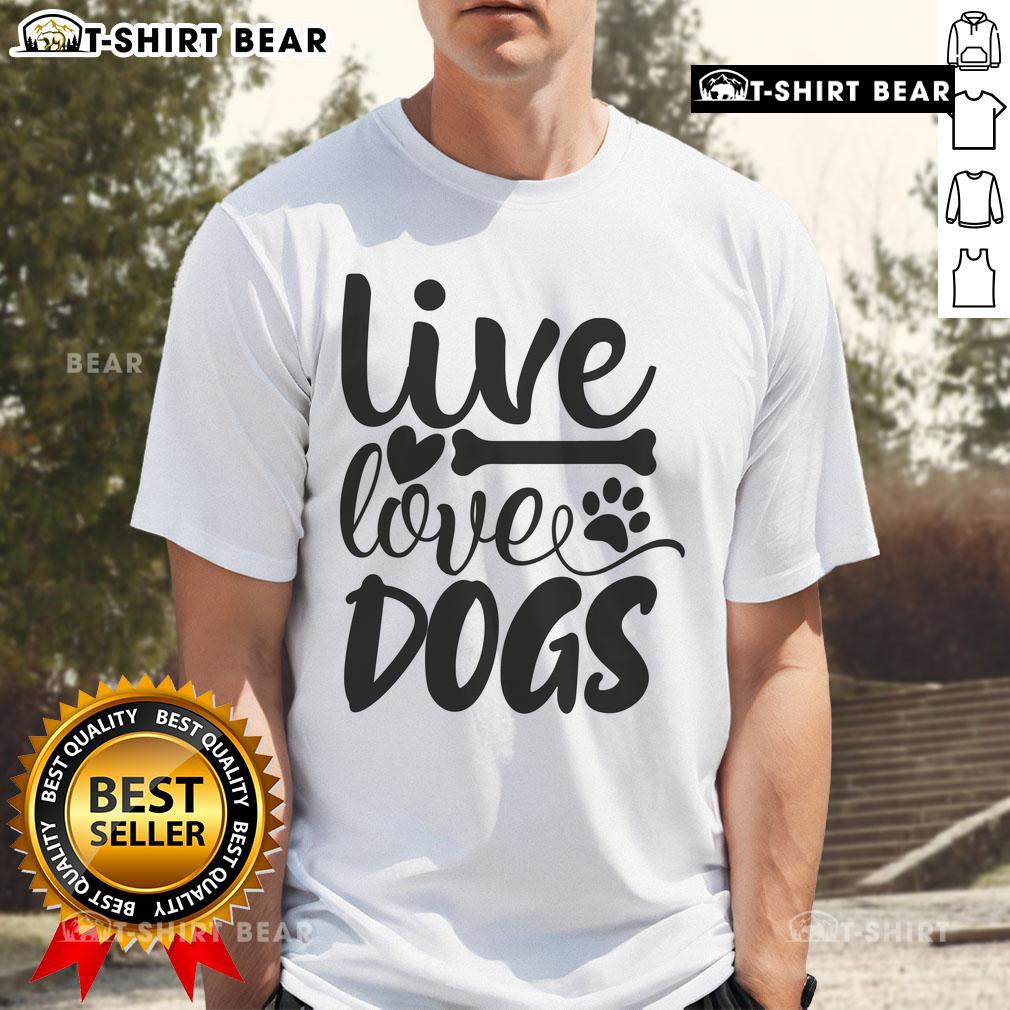 Top Live Love Dogs T-Shirt featuring a stylish design for dog lovers, perfect for casual wear and showcasing your passion.