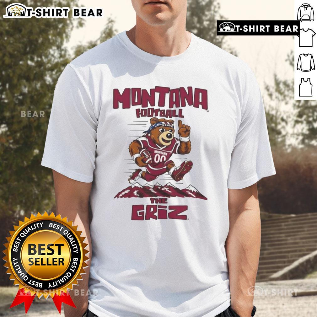 Top Montana Football The Griz mascot t-shirt featuring vibrant graphics and team colors, perfect for Grizzlies fans.