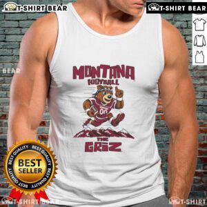Top Montana Football The Griz mascot tank top featuring a vibrant design perfect for fans and game day attire.