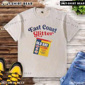Stylish washed T-shirt featuring Top Old Bay East Coast Glitter Seasoning design, perfect for seafood lovers.