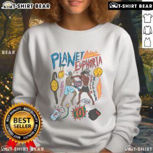 Top Planet Euphoria Dream Killer boxing match graphic sweatshirt featuring bold colors and dynamic design for stylish comfort.