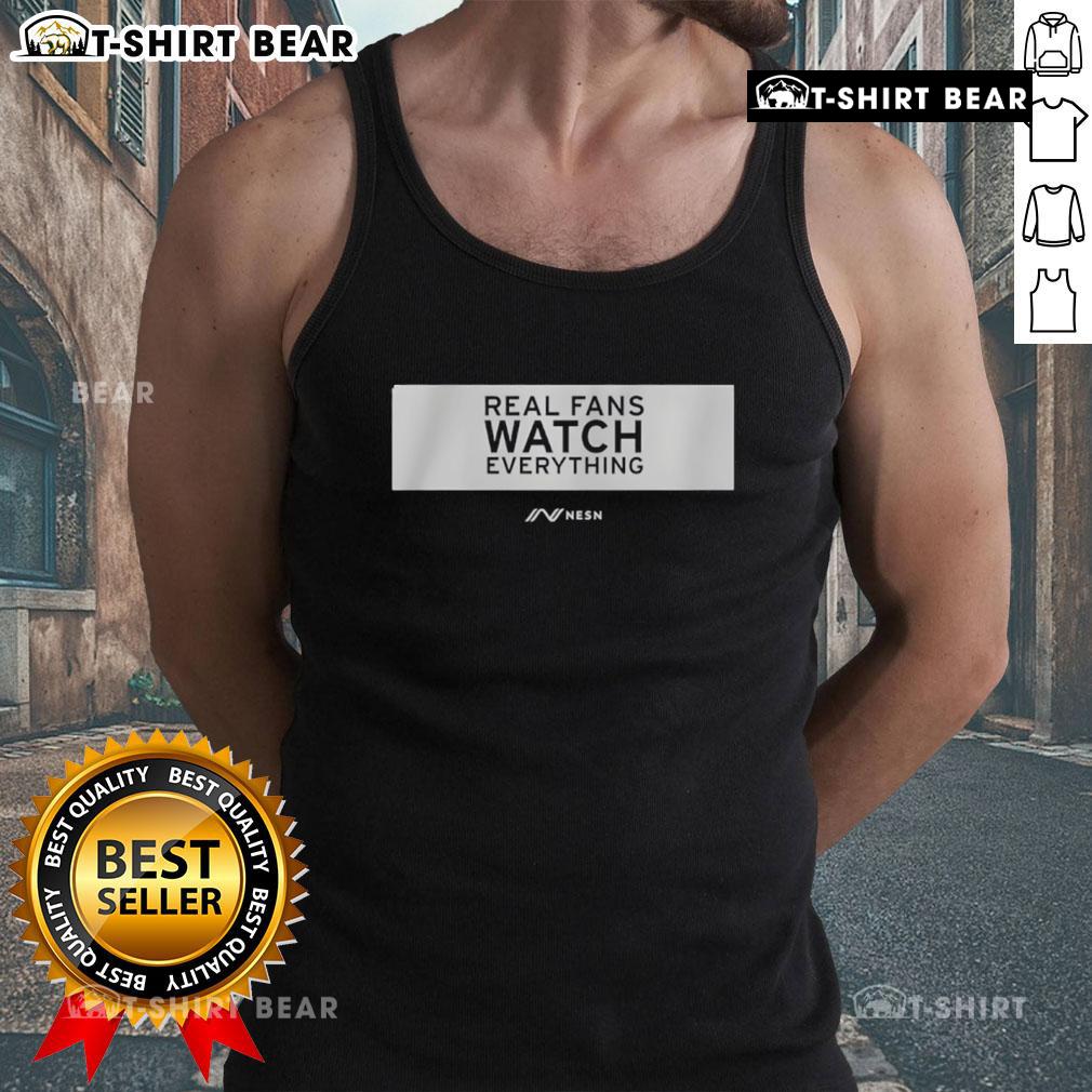 Top Real Fans Watch Everything Rectangle Tank Top featuring bold graphics, perfect for sports enthusiasts and casual wear.