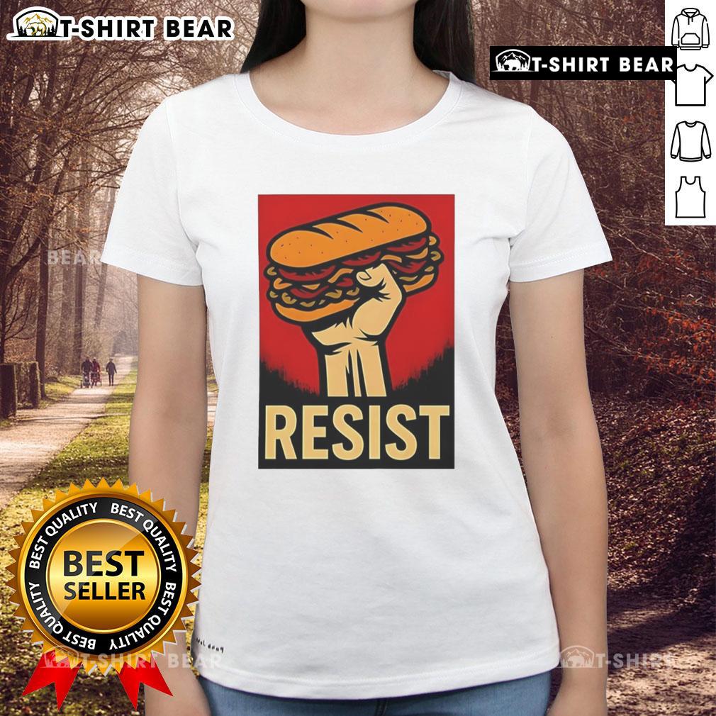 Top Resist DC Sandwich Thrower 2025 Ladies Tee in vibrant colors, showcasing a stylish and comfortable design for women.