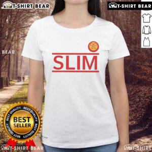 Top Slim Sakamoto logo on a stylish ladies tee, showcasing modern fashion and comfort for women.