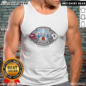 2025 Aflac Kickoff Game tank top featuring South Carolina Gamecocks vs Virginia Tech Hokies design.