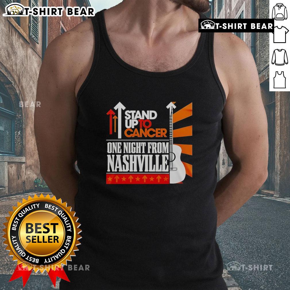 Top Stand Up To Cancer One Night From Nashville tank top featuring a stylish design for cancer awareness support.