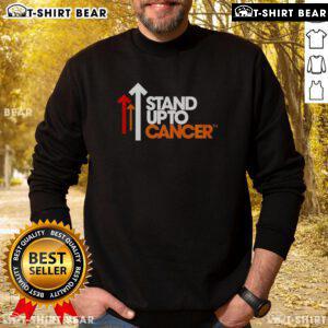 Top Stand Up To Cancer sweatshirt featuring a bold design, perfect for supporting cancer research and fundraising efforts.