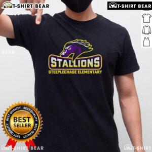 Top Steeplechase Elementary Stallions Small T-Shirt featuring vibrant school colors and mascot design for young fans.