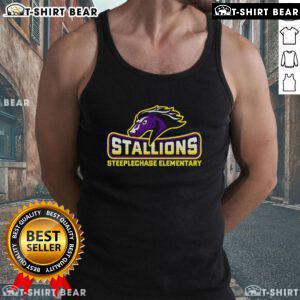 Alt Text: Top Steeplechase Elementary Stallions small tank top featuring school colors and logo for students and fans.