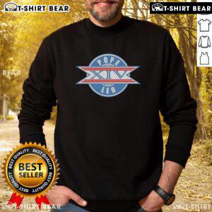Top Super Bowl Pope XIV logo sweatshirt featuring bold graphics and a comfortable fit for game day style.