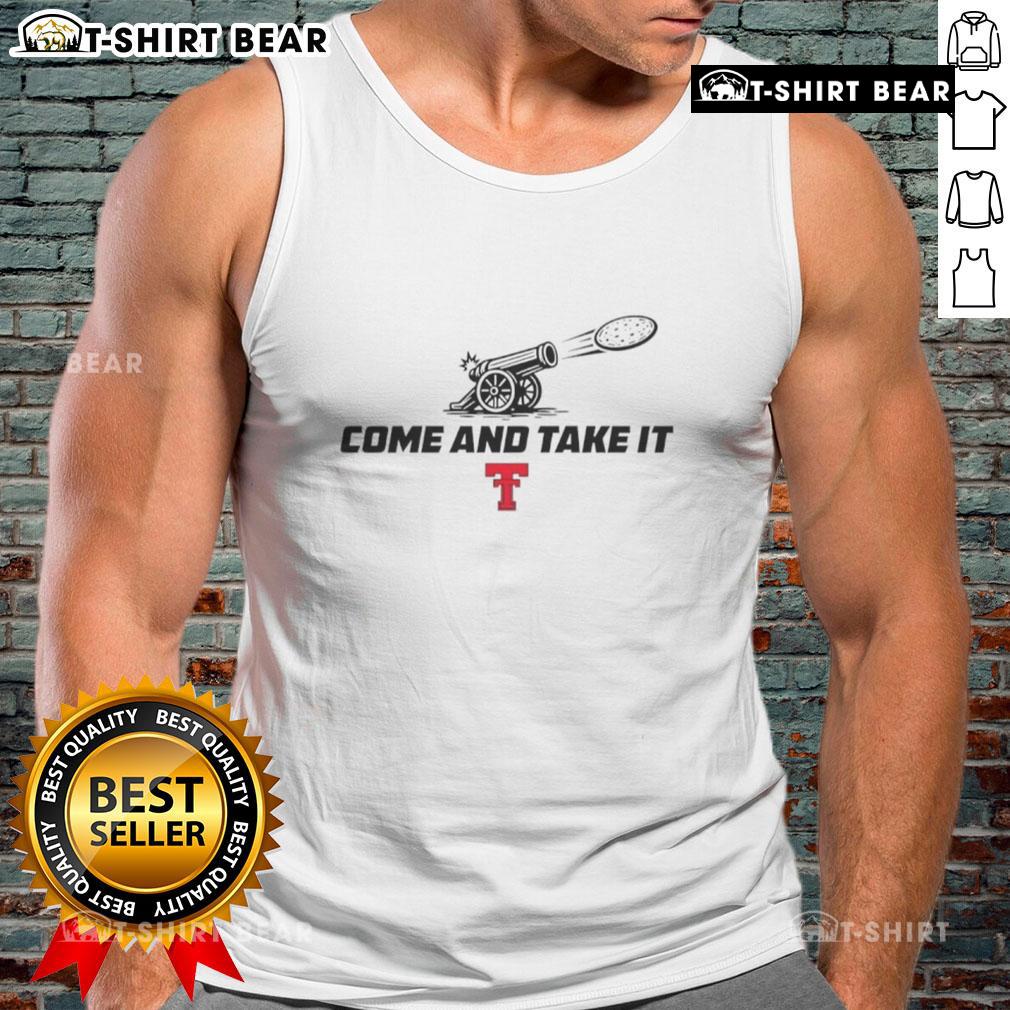 Top Texas Tech Red Raiders Football 'Come and Take It' Tortilla Tank Top featuring team colors and logo.