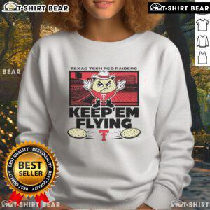 Top Texas Tech Red Raiders Football El Tortillo Keepem Flying Sweatshirt featuring vibrant team colors and logo design.