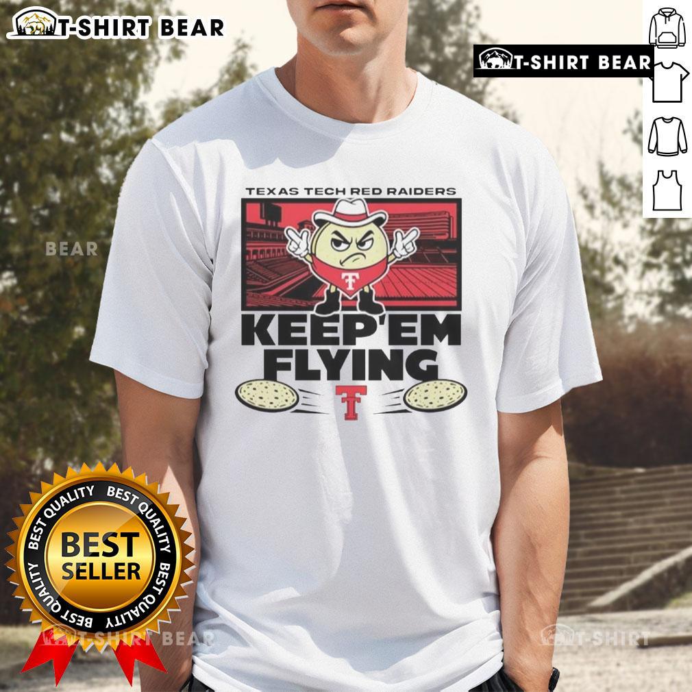 Top Texas Tech Red Raiders Football El Tortillo Keep'Em Flying T-Shirt featuring team colors and logo for fans.
