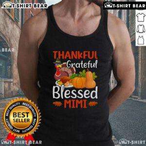 Top Thankful Grateful Blessed Mimi Thanksgiving Tank Top featuring a festive design perfect for holiday celebrations.