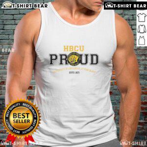 Top of University of Arkansas at Pine Bluff tank top, Est. 1873, celebrating HBCU pride in stylish design.