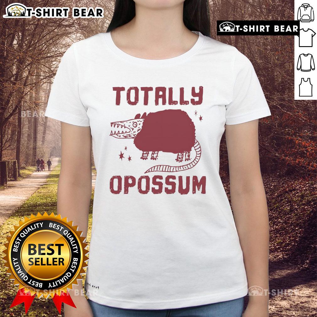 Stylish Top Totally Opossum Ladies Tee featuring a playful opossum graphic, perfect for casual wear and animal lovers.