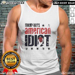 Top Trump Days American Idiot tank top featuring bold graphic design, perfect for casual wear and expressing your style.