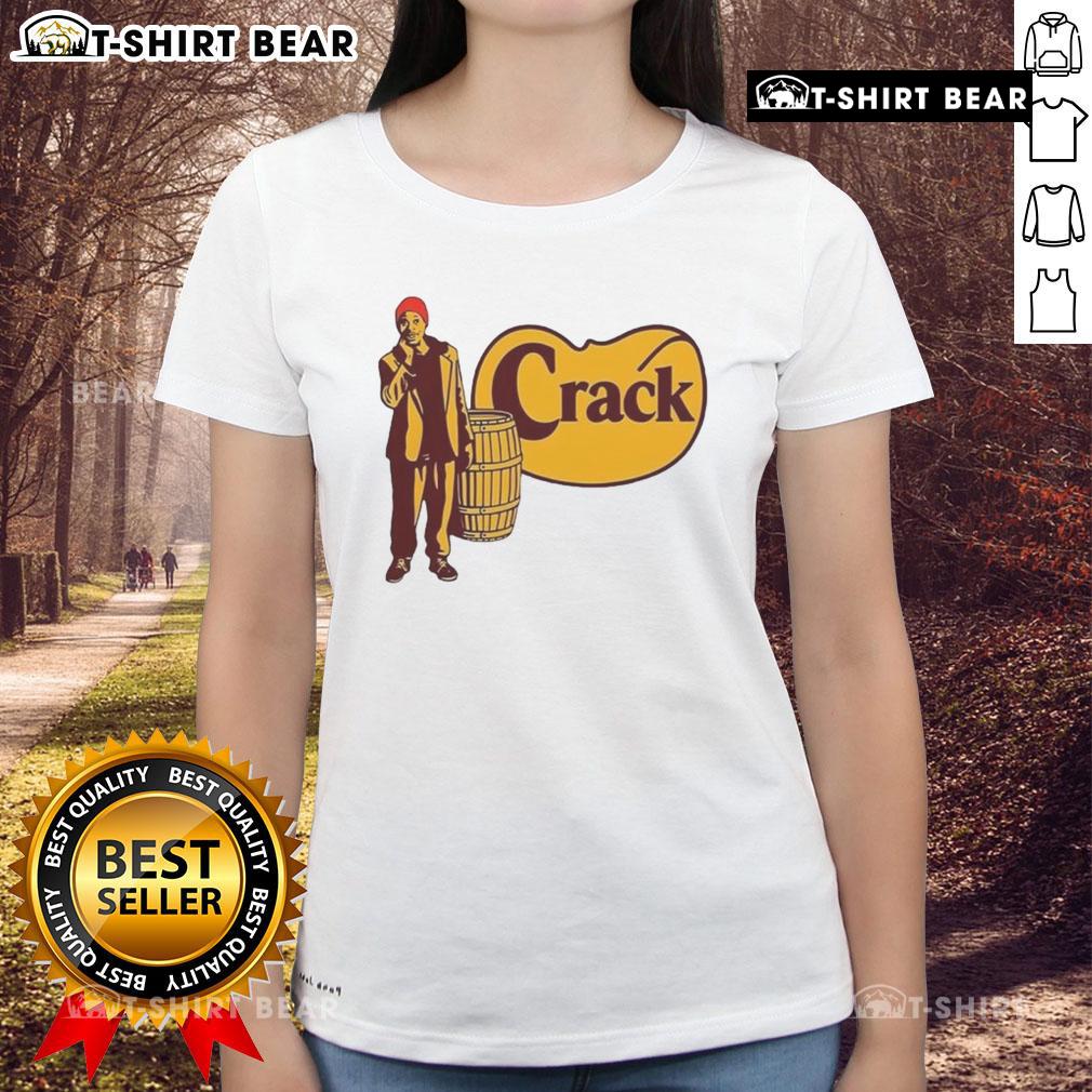 Top Tyrone Biggums Crack Barrel Cracker Logo Ladies Tee featuring a vibrant design and comfortable fit for fans.