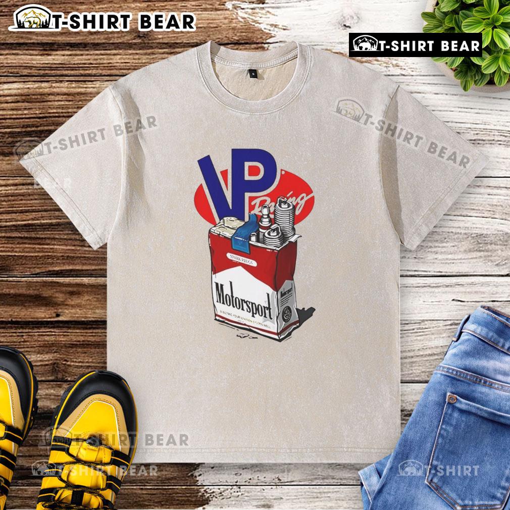 Top VP Racing Motorsport washed t-shirt featuring a vintage design, perfect for racing fans and casual wear.