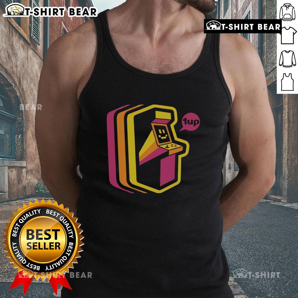 Stylish Top Vintage Arcade Stripes Tank Top featuring colorful retro stripes, perfect for casual summer outfits.