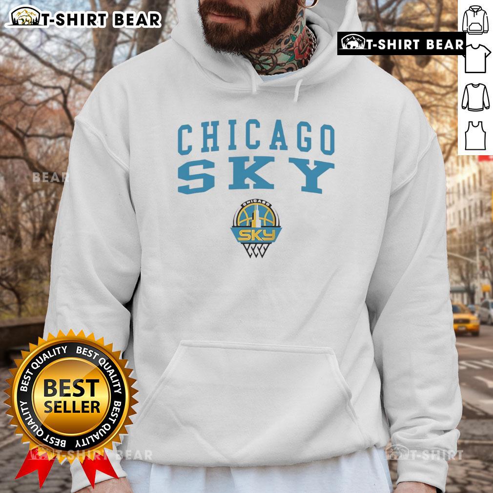 Top WNBA Chicago Sky girls logo hoodie featuring vibrant team colors and stylish design for fans and players alike.