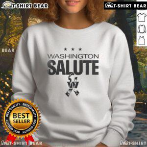 Alt Text: Top Washington Commanders 2025 Military Appreciation Day logo sweatshirt featuring vibrant team colors and design.