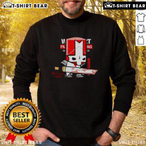 Awesome Castle Crashers Red Knight sketch on a revived sweatshirt, perfect for fans of the classic video game.