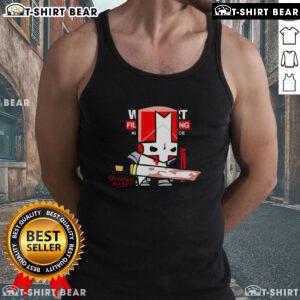 Awesome Castle Crashers Red Knight sketch on a revived tank top, featuring vibrant colors and dynamic design.