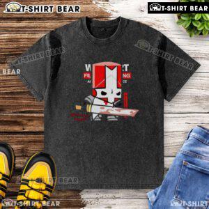 Awesome Castle Crashers Red Knight sketch on a revived washed t-shirt, featuring vibrant colors and unique design.