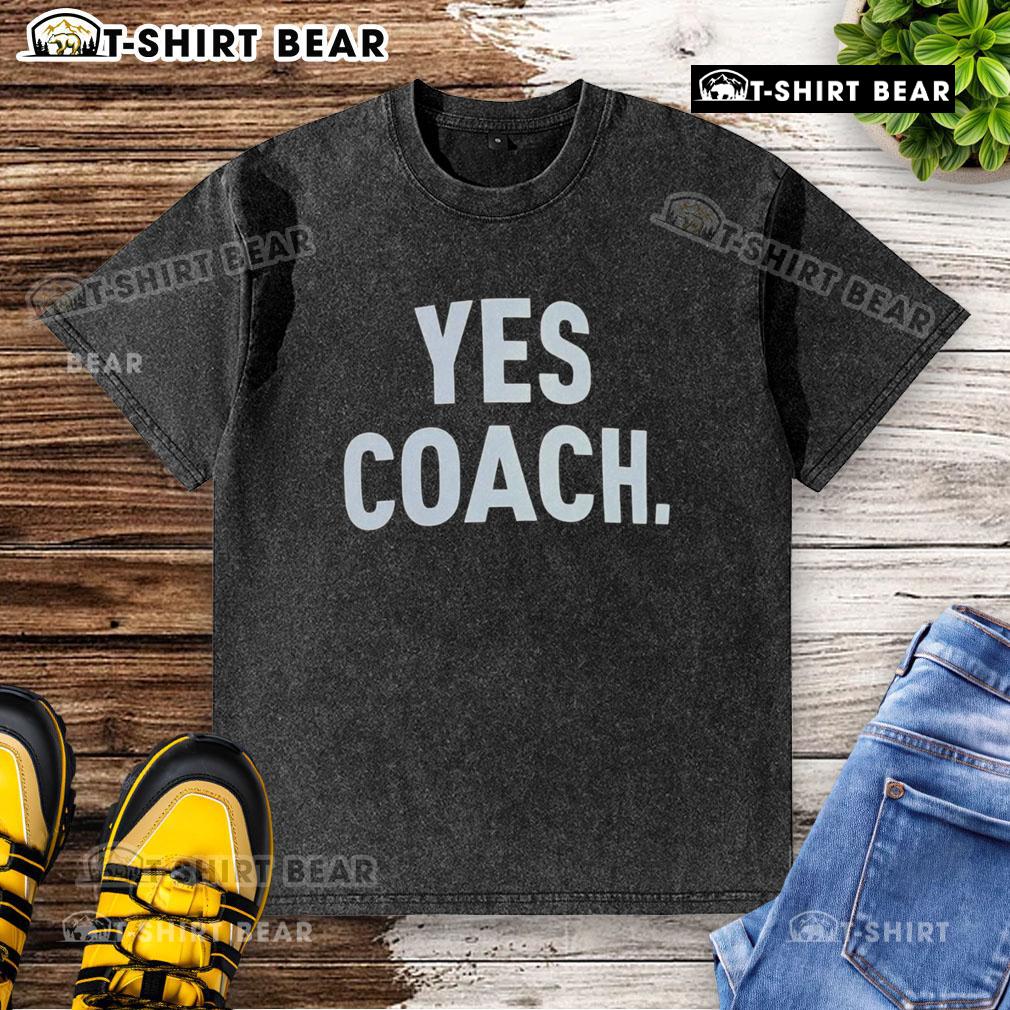 Alt Text: Awesome Dante Fowler Yes Coach washed t-shirt featuring bold graphic design, perfect for fans and casual wear.