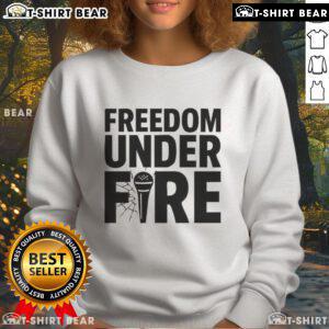 Awesome Freedom Under Fire Charlie Kirk Sweatshirt in vibrant colors, showcasing a bold design for freedom enthusiasts.