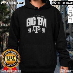 Awesome Gig Em Texas A&M Aggies vs Notre Dame Fighting Irish 2025 hoodie celebrating the thrilling 41-40 score.