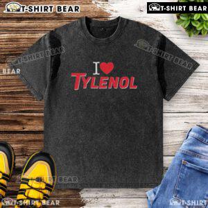 Alt Text: Awesome I Love Tylenol Neurodiversity washed t-shirt, featuring vibrant colors and a unique design celebrating inclusivity.
