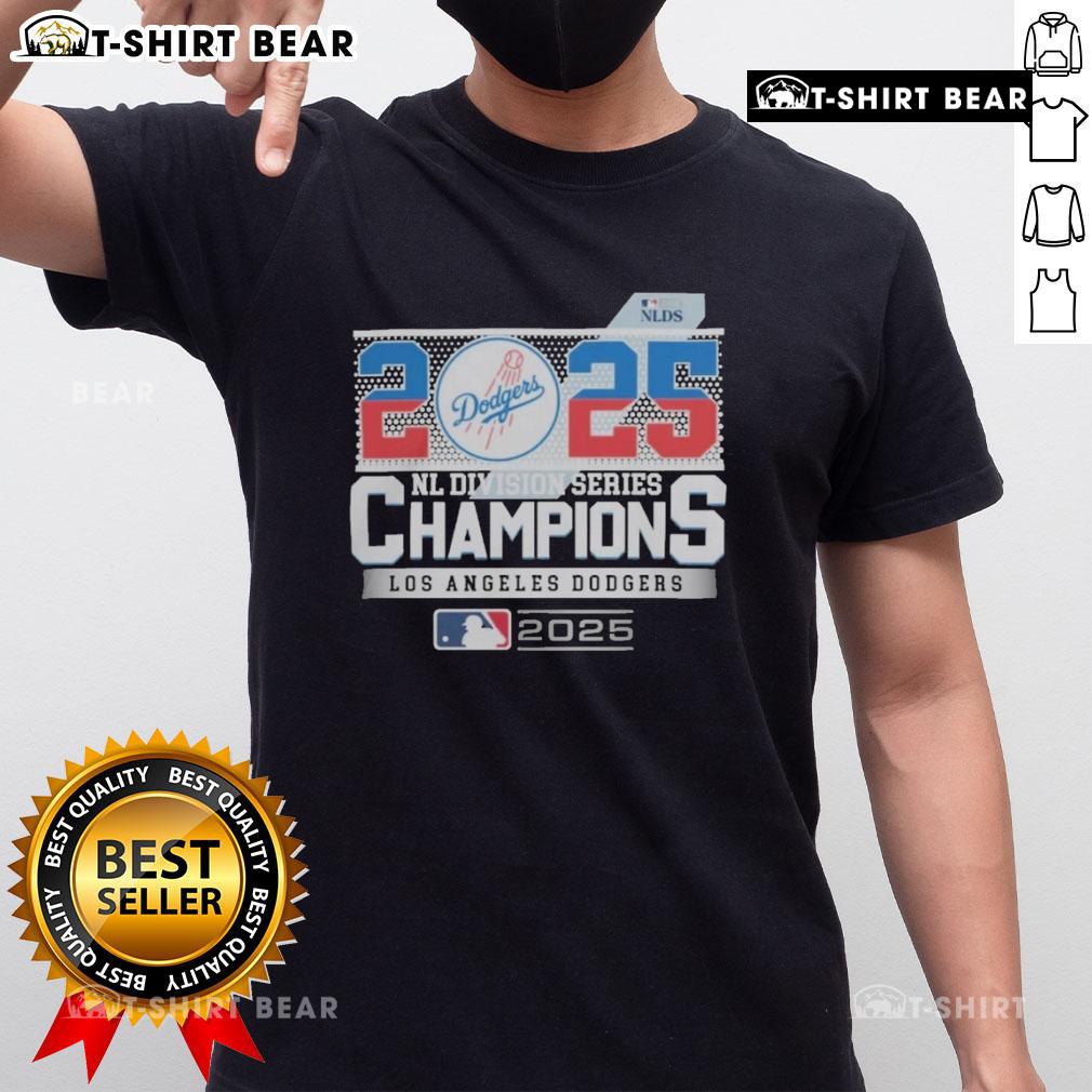 Awesome Los Angeles Dodgers 2025 NL Division Series Champions T-Shirt featuring team logo and vibrant design.