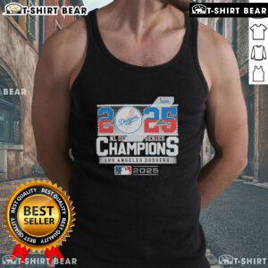 Alt Text: Awesome Los Angeles Dodgers 2025 NL Division Series Champions tank top showcasing bold team logo and vibrant design.
