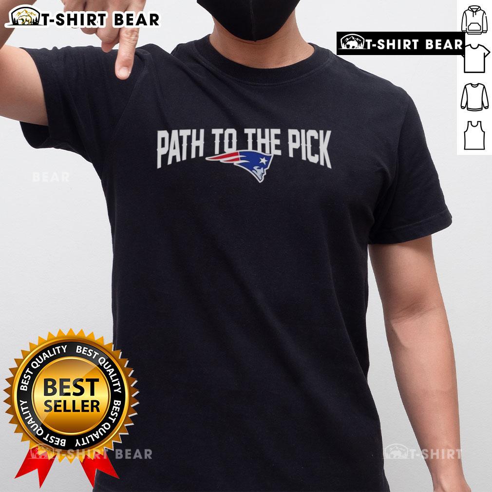 Alt Text: Awesome New England Patriots Path To The Pick T-Shirt featuring team colors and logo for loyal fans.