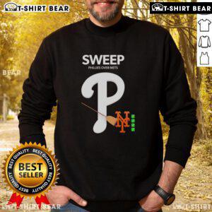 Awesome Sweep Phillies Over Mets Sweatshirt featuring team colors and logo, perfect for Phillies fans celebrating a win.
