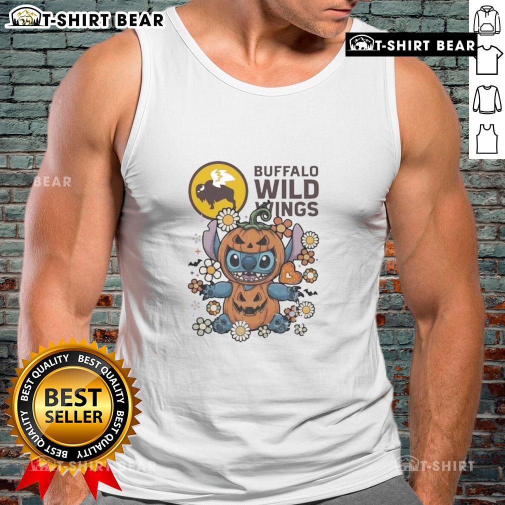 Cute buffalo wild wings stitch pumpkin costume Halloween tank top for festive celebrations and fun fall fashion.