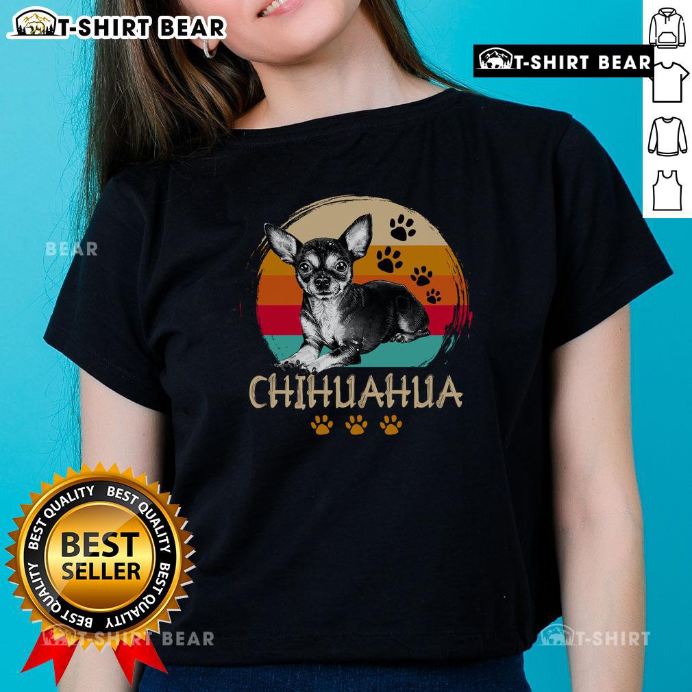 Cute Chihuahua tee for Dog Appreciation Day, featuring a retro vintage design perfect for dog lovers.